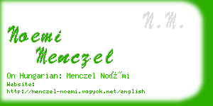 noemi menczel business card